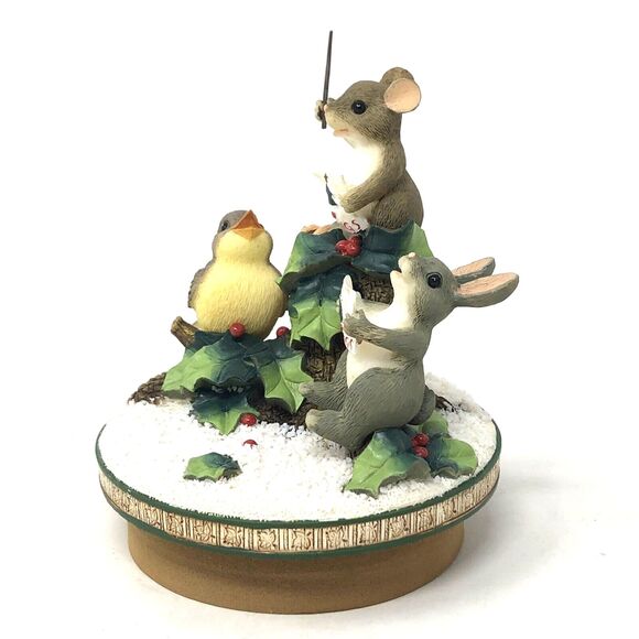 Fitz and Floyd Charming Tails Candletoppers #2002 Everybody Sing w/ Original Box - Picture 3 of 13